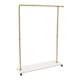thumbnail image 6 of Freestanding Single Bar Clothes Rack Clothes Display Stand & Wheel Garment Rack, 6 of 12