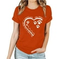 thumbnail image 2 of Meichang T-Shirts de la Saint-Valentin pour Femmes Hauts Mignons Imprimé Cœur Vacances Col Rond Hauts Décontractés Manches Courtes Cadeaux T-Shirts Blouses Liquidation de Printemps, 2 of 3