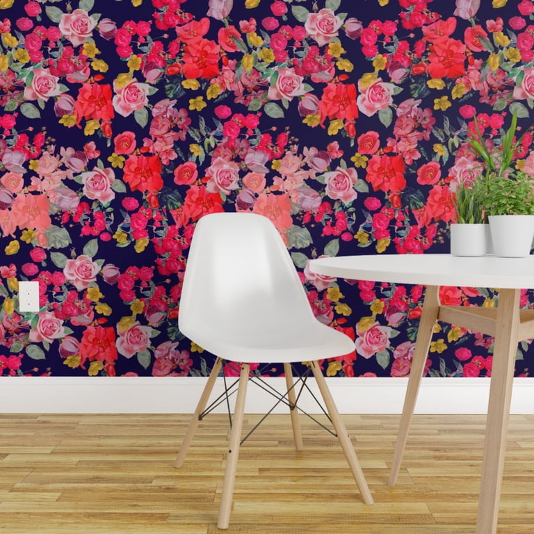 Coral colored flowers wallpaper