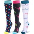 thumbnail image 1 of Compression Socks for Women & Men Circulation - 20-30mmHg 3 Pairs Compression Stockings for Nurse, Pregnancy, 1 of 6