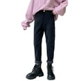 thumbnail image 1 of Girls' Wide-Leg Denim Pants with Fleece Lining for Medium to Large Sizes, 1 of 9