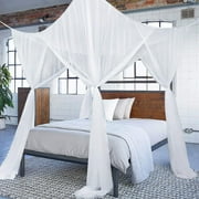 Princess 4 Corners Post Bed Curtain Canopy Mosquito Netting