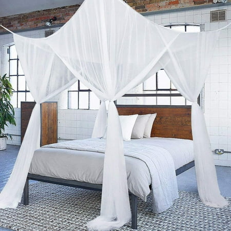 Princess 4 Corners Post Bed Curtain Canopy Mosquito Netting