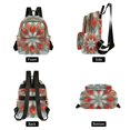 thumbnail image 2 of JIALIOU Mini Backpack Purse for Women Quilted Casual Daypack Small Travel Shoulder Bag, Abstract Red Floral Stained Glass, 2 of 7