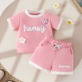 thumbnail image 2 of MEZZALL Infant Girls Short Sleeve Floral T Shirt Pullover Tops Shorts Outfits Soft, 9-12 Months, 2 of 7