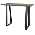 thumbnail image 3 of AmeriHome 3 Piece Acacia Wood Top Pub Table with 30 inch Matte Silver Bar Stools, 3 of 11