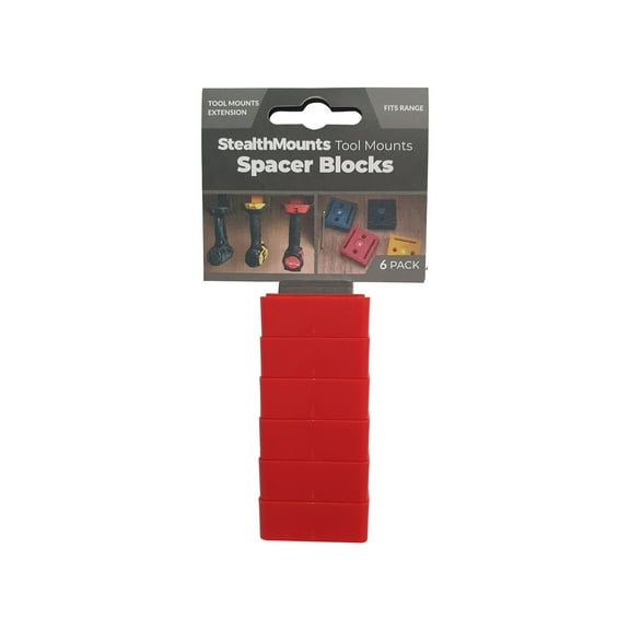 StealthMounts Tool Mount Spacers in Red, 6 per Pack