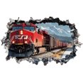 thumbnail image 3 of 1 set PVC Wall Stickers Wall Decoration Train 300x960mm 2pcs/set, 3 of 7