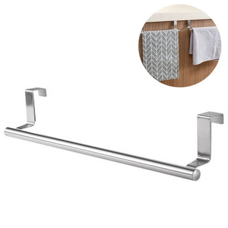 Modern Towel Bar With Hooks For Bathroom And Kitchen Brushed Stainless Steel Hanger Over Cabinet Canada Modern Towel Bar With Hooks For, Over The Cabinet Towel Bar Ikea