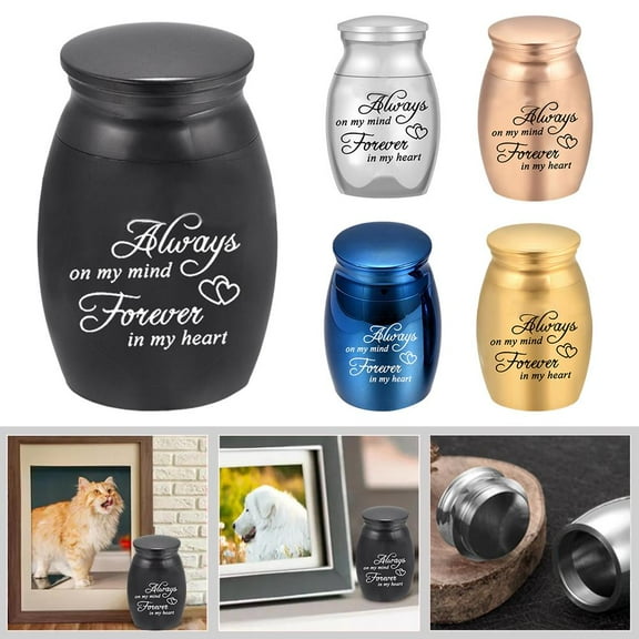 BETTERLIFE Blue (16mmX25mm) (E)$Hot selling stainless steel pet cat and dog remains urn can be opened with engraved pattern urn urn