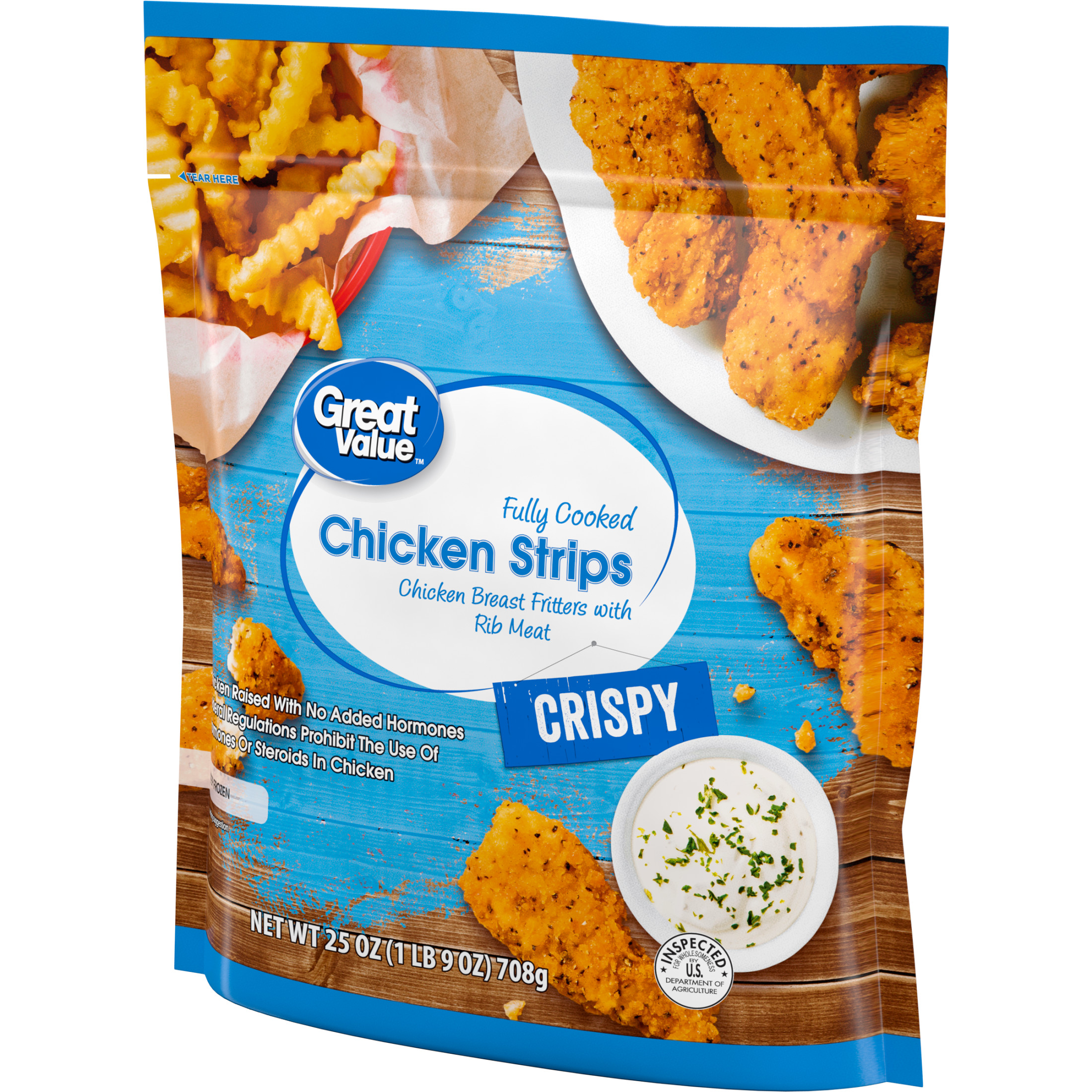 Great Value Fully Cooked Chicken Strips, 25 oz (Frozen) - image 3 of 11