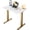White/Gold Frame, variant on 32" Small Electric Standing Desk Adjustable Height, 4 Memory Height Settings, Sit Stand Up Desk for Home Office & Computer Workstation, Black and Gold Frame