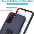 thumbnail image 4 of Samsung Galaxy S21+ 5G Case: Dual Layer Shockproof Magnetic Kickstand Cell Phone Cover Protective with Rugged Ring Holder & (2 Pack) Screen Protector Film,Galaxy S21 Plus 6.7 inch Blue, 4 of 14