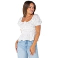 thumbnail image 5 of The Celebrity Pink Women's and Women's Plus Puff Sleeve Top, Sizes XS-XXXL, 5 of 5