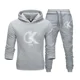 thumbnail image 3 of CK-Conjunto de sudaderas con capucha y pantalones con estampado de tendencia para hombre y mujer, chándales informales, conjunto de ropa deportiva, simplicidad relajada informal, talla grande, 3 of 5
