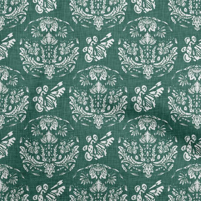 oneOone Georgette Viscose Green Fabric Block Sewing Craft Projects Fabric Prints By Yard 42 Inch Wide-2G