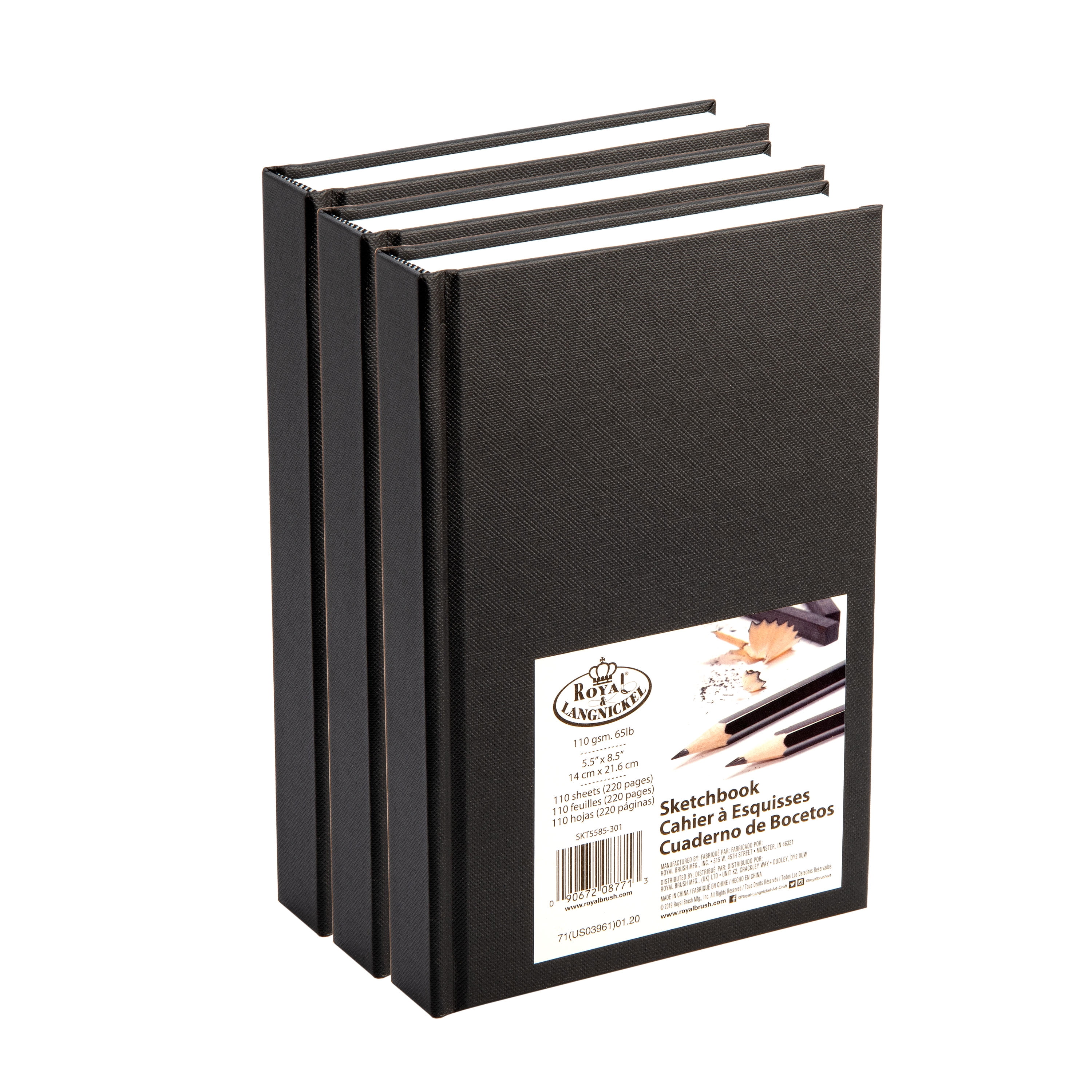 6 x 8 In, 18 Sheets, 3-Pack Hardcover Journals White Sketch Book 6 x 8 In, 18 Sheets, 3-Pack Hardcover Journals White Sketch Book