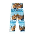 thumbnail image 5 of Easygdp Animals on Noah's Ark Floating Men's Pajama Pant, Sleep Elastic Waistband Lounge Pants - X-Large, 5 of 9