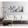 thumbnail image 5 of Abstract Blue Canvas Wall Art Modern Ocean Painting 3piece Khaki Artwork Home Decor for Bedroom Framed Wash Ink Picture, 5 of 6