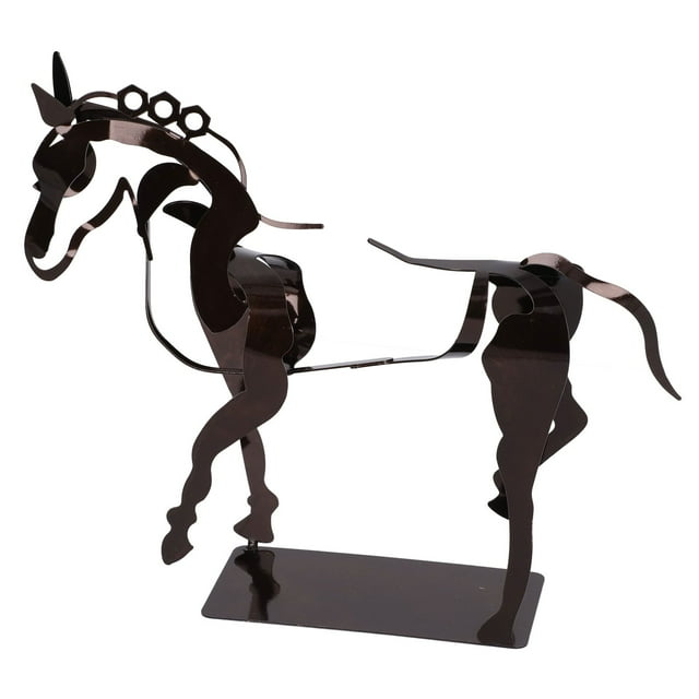 Estatua de caballo luminosa, estatua de caballo luminosa, estatua de caballo de pie de hierro, escultura de caballo, rendimiento de primer nivel