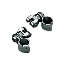 Kuryakyn 7944 Motorcycle Foot Control Component: Peg Mounts with Magnum Quick Clamps for 1-1/4" Engine Guards or Tubing, Chrome, 1 Pair