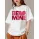 thumbnail image 1 of 1 piece, creative romantic letter printed T-shirt with a loving design to create your romantic outfit, 1 of 6