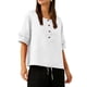 thumbnail image 4 of Camisetas de Manga Larga de Verano para las Mujeres Color Sólido Cuello Redondo Regular, Camisetas de Manga Corta de Verano para las Mujeres, 4 of 7