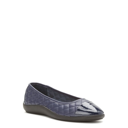 

Time and Tru Women s Quilted Ballet Flats