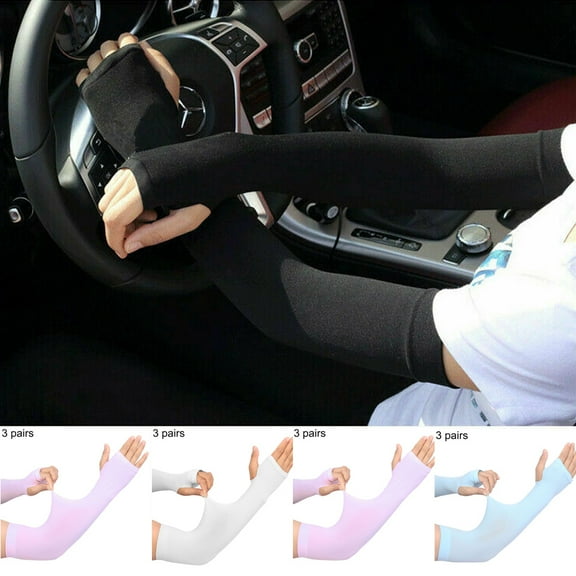 cdar 3 Pairs Cooling Arm Sleeves Outdoor Sport Basketball UV Sun Protection Arm Cover Summer
