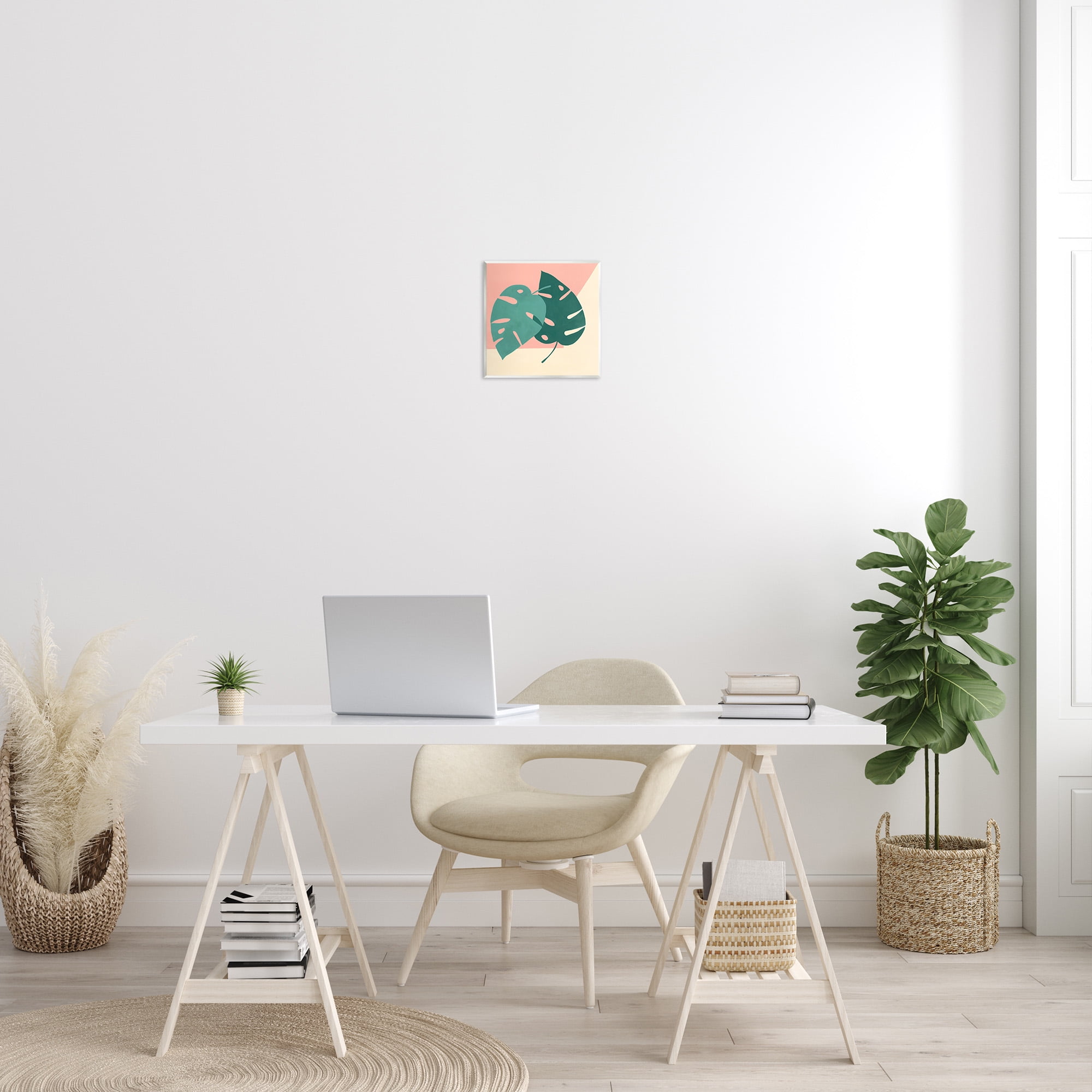 Stupell Industries Modern Monstera Leaf Botanical & Floral Painting Unframed Art Print Wall Art, 12 x 12