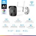 thumbnail image 2 of Amcrest 4MP UltraHD Bullet AI Outdoor WiFi Camera, Security IP Camera with One-Way Audio, 65ft Full Color Nightvision, Remote Viewing, 4-Megapixel, Wide 114° FOV, IP4M-1052W-AI (White), 2 of 9