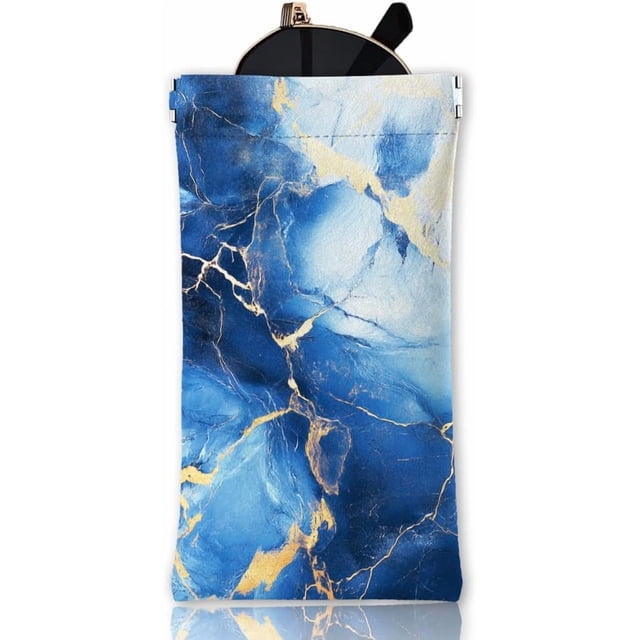 Estuche para gafas de sol de piel sintética suave con textura de mármol, portátil, para mujeres y hombres, 1 unidad