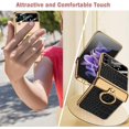 thumbnail image 4 of Pink Case Compatible for Samsung Galaxy Z Flip 3 Hinged Case with Ring,360° Magnetic All-Inclusive Luxury Leather Samsung Flip 3 Case Cover,Phone Case for Samsung Galaxy Z Flip 3 5G Case Cute, 4 of 14