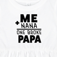 thumbnail image 4 of Inktastic Me Plus Nana Equals One Broke Papa Girls Baby Dress, 4 of 5