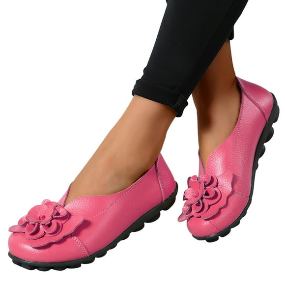 TOWED22 Women Flats,Women's Flats Dressy Comfortable Flats Shoes Women Ballet Flats with Straps Dress Shoes,Watermelon Red