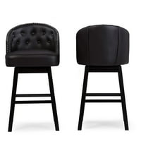 Baxton Studio Avril Swivel Bar Stool Set of 2 by Wholesale Interiors