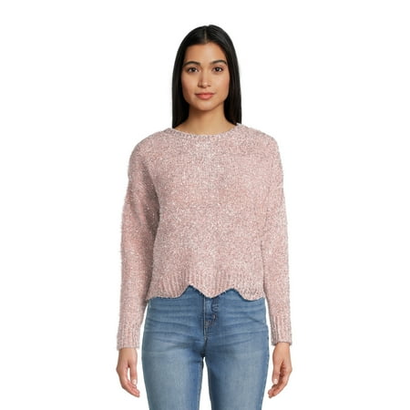 Love by Design Women's Juniors Sparkle Sweater, Midweight