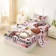 thumbnail image 2 of Castle Fairy Black Girl Twin Sheets 3pcs,Boho Dreamcatcher Gradient Marble Bedding,Pink White,1 Fitted Sheet, 1 Flat Sheet and 1 Pillowcase, 2 of 6