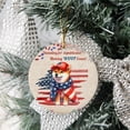 thumbnail image 3 of Republican Shiba Inu Making Woof Count Election 2024 Ceramic Round Ornament Shibas Dog Lovers Gifts Idea Home Tree Decor - 01002, 3 of 5