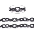 thumbnail image 2 of 1roll 304 Stainless Steel Textured Cable Chains Unwelded with Spool Oval Electrophoresis Black 3x2x0.6mm about 32.8 Feet(10m)/roll Black, 2 of 4