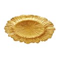 thumbnail image 2 of Craft and Party Charger Plate, 12 pcs 13" Round Gold Plastic Reef Charger Plate For Weddings And Elegant Settings With A Metallic Finish, 2 of 2