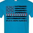 thumbnail image 4 of Inktastic Aplastic Anemia Awareness Red and White Ribbons and Flag T-Shirt, 4 of 5