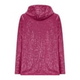 thumbnail image 5 of DAFPZW Women's Sequin Jackets Hooded Open Front Casual Long Sleeve Sparkly Party Cardigan Solid Color Fall Fashion Coats, 5 of 5