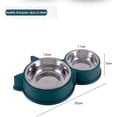 thumbnail image 3 of Comedero para gatos, comedero para perros de acero inoxidable, juego de comederos para gatos, comedero para mascotas, comedero para perros antideslizante Ormromra LF-0673, 3 of 5