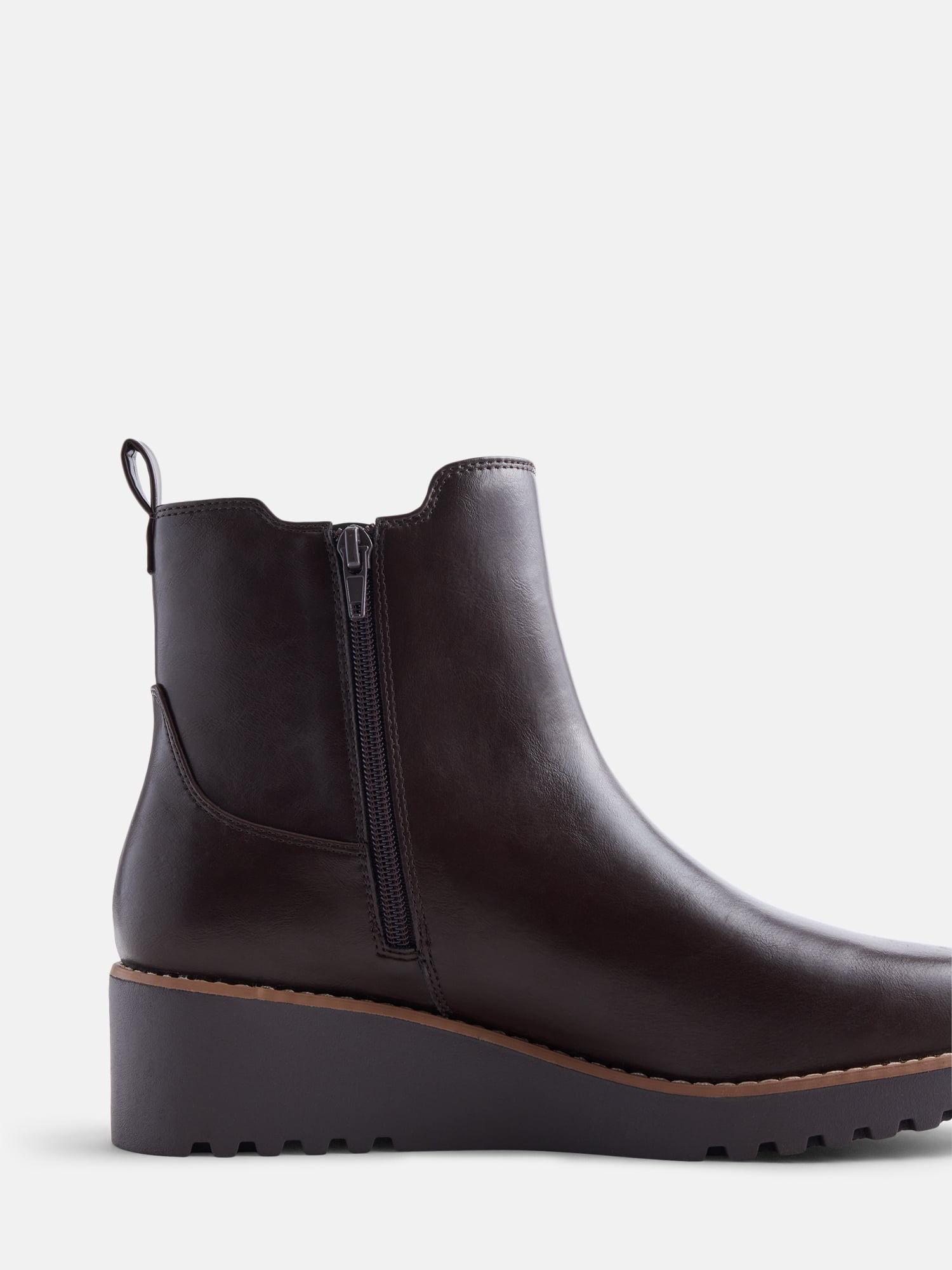 Time and Tru Women's Comfort Wedge Booties