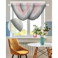 thumbnail image 3 of Waterfall Valances for Windows, Gradient Pink Grey, Kitchen Sheer Valance Curtains, Modern Abstract Color Ombré Art Rod Pocket Elegant Swag Valances for Living Room Bedroom, 47.2"x38.5", 3 Panel, 3 of 8