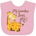 thumbnail image 3 of Inktastic My Grandma Loves Me Boys or Girls Baby Bib, 3 of 4