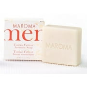 Angle View: maroma soap, tonka vetiver, 0.17 pound