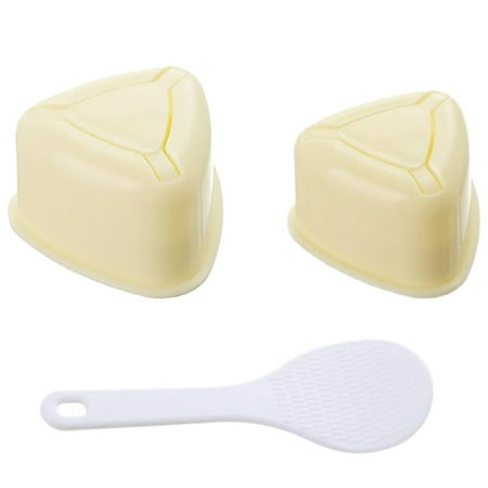 

3pcs Home DIY Rice Ball Mold Triangle Sushi Maker With Spoon (Assorted Color)