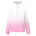thumbnail image 3 of WZXFASHION Chandail à Capuchon Mode pour Femmes à Manches Longues avec Imprimé Dégradé à Lignes jusqu'à 50 % de Rabais Chandail à Col Rond, 3 of 4